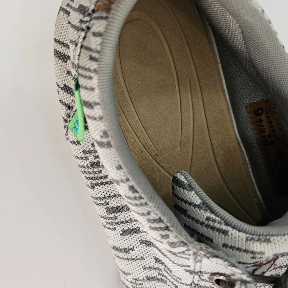 Twisted X‎ Mens EcoTWX Slip On Driving Loafers Grey White Patterned Knit 9.5